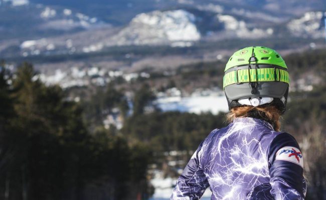 racer looking out over course