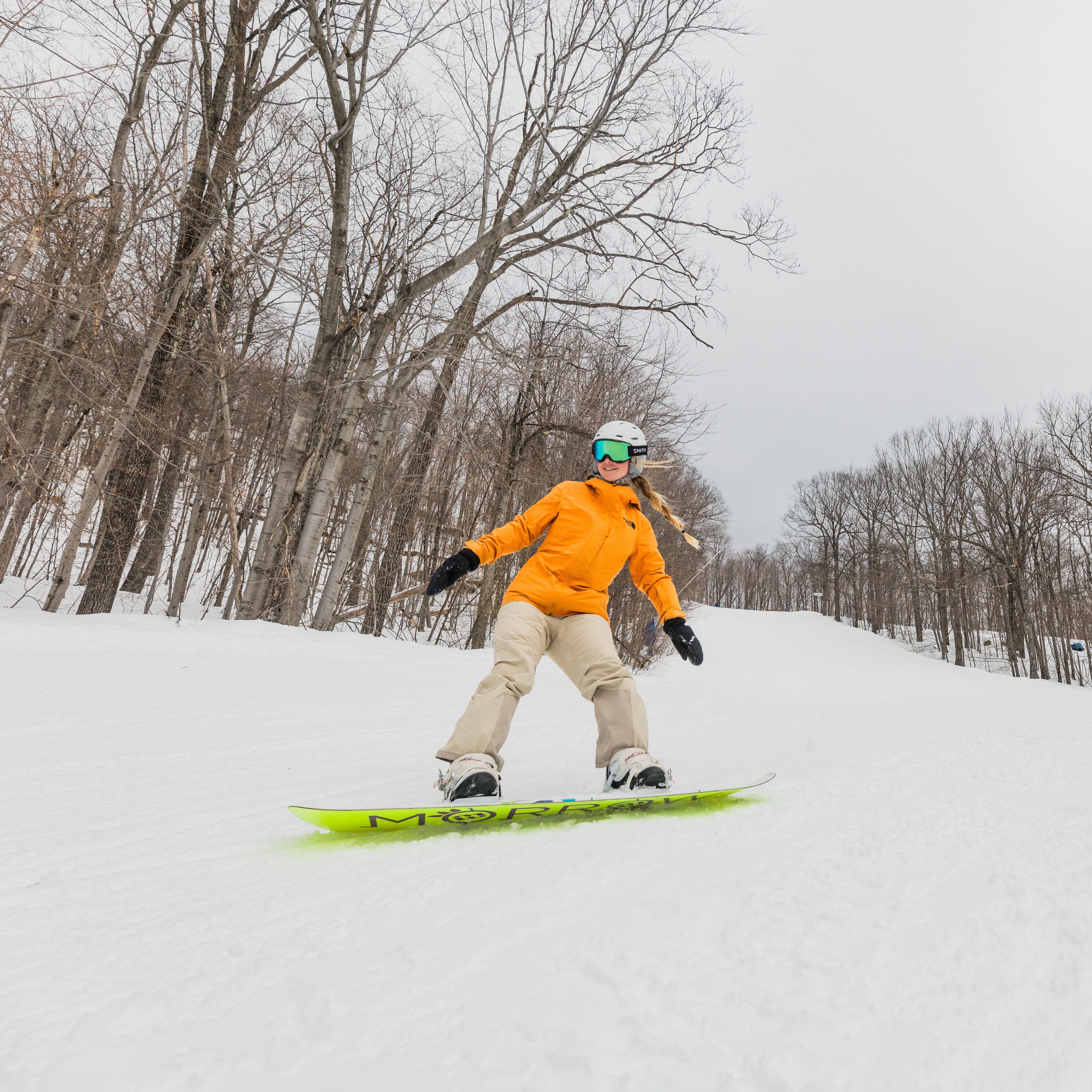 Snowboarder Orange Jkt Square