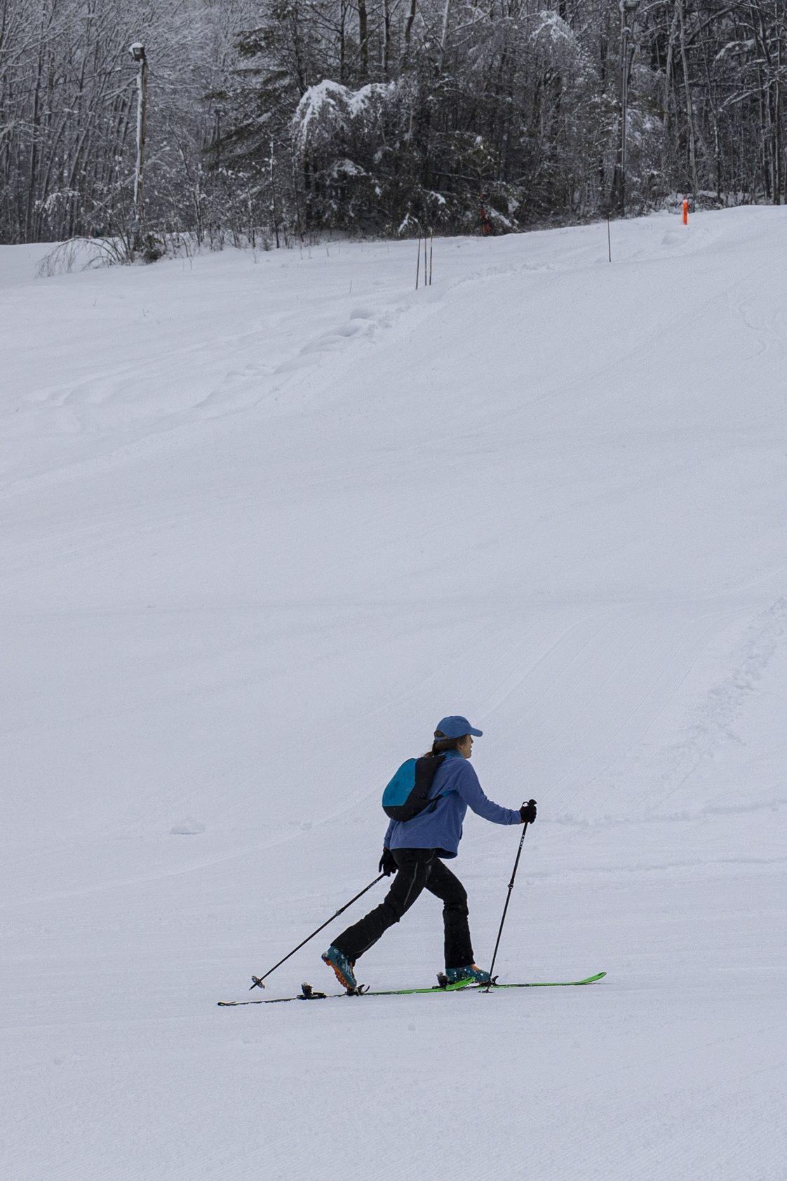 Uphill skier